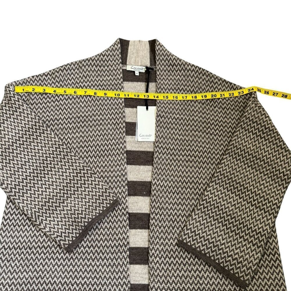 Cocogio Women's Open Front Cardigan Sleeve Length 3/4, Size M, Made in Italy - Picture 2 of 10